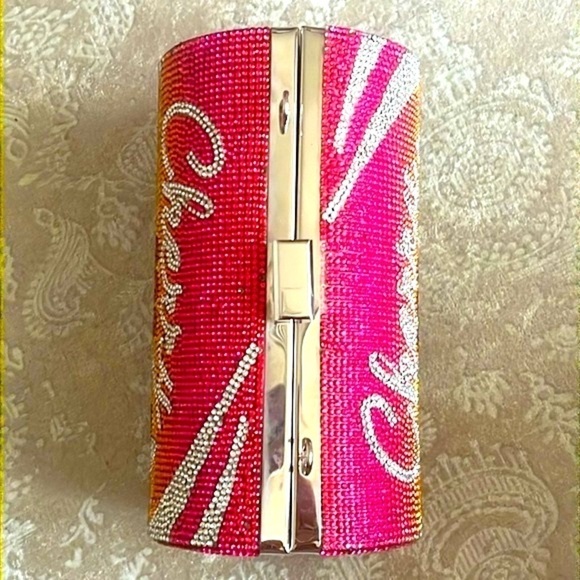 Aldo "Cherry Pop" Rhinestone ENVOLEE MINI CROSSBODY BAG Chain Purse Bling Clutch - Picture 9 of 16